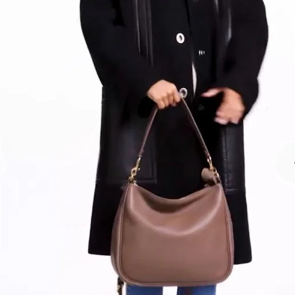 Coach Cary Black Leather Shoulder Bag - Picture 9 of 11